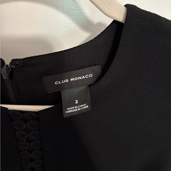 NWOT Club Monaco Terrona Black Long Sleeve Mini Dress - Picture 6 of 7